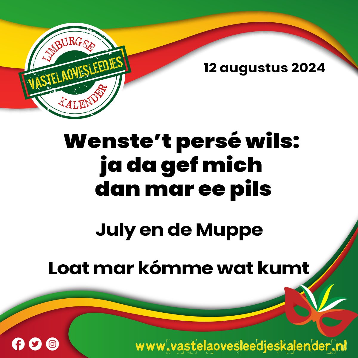 Wenste’t persé wils: ja da gef mich dan mar ee pils