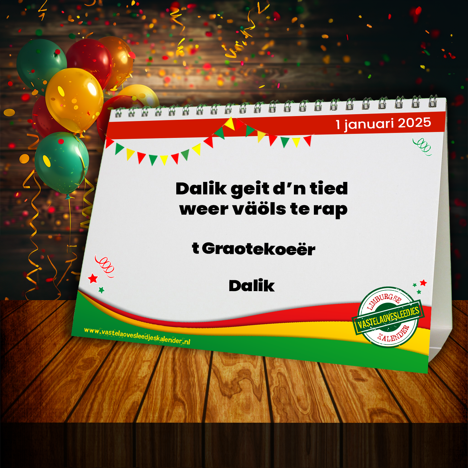 Dalik geit d’n tied weer väöls te rap