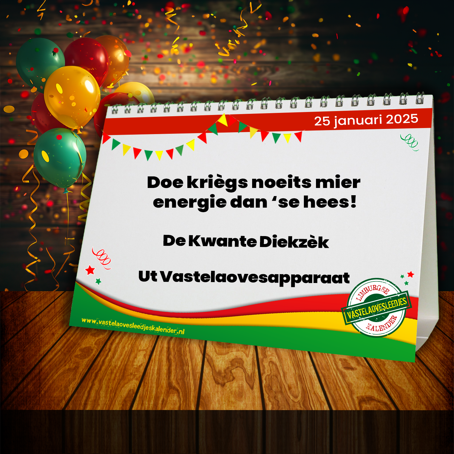 Doe kriègs noeits mier energie dan ‘se hees!